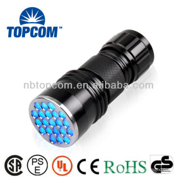 Smallest Aluminium Alloy 21 led uv flashlight